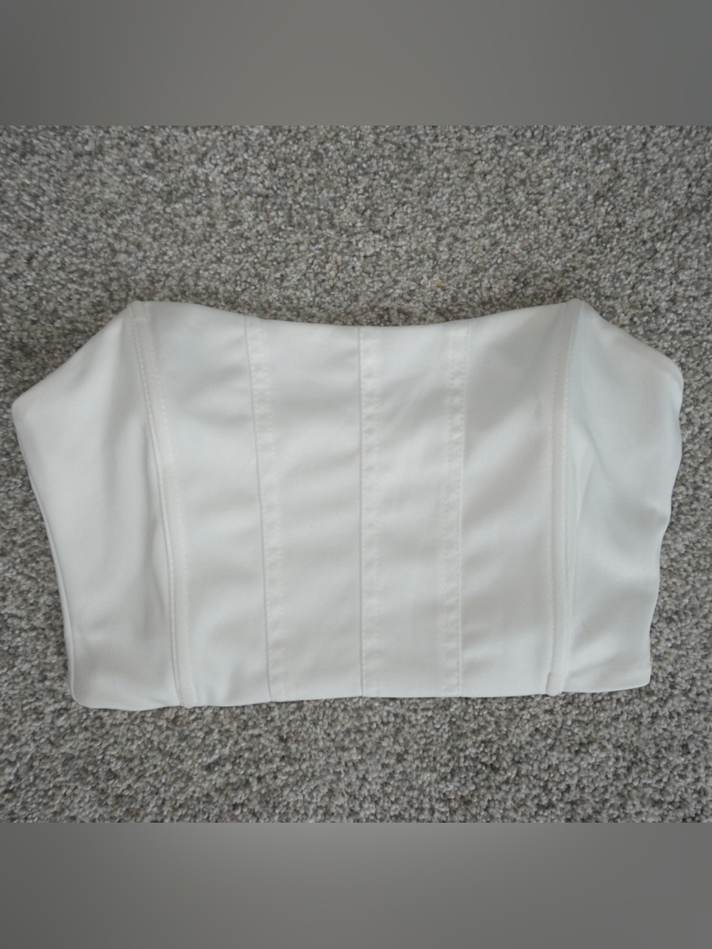 White Strapless Corset Top - Women Tops